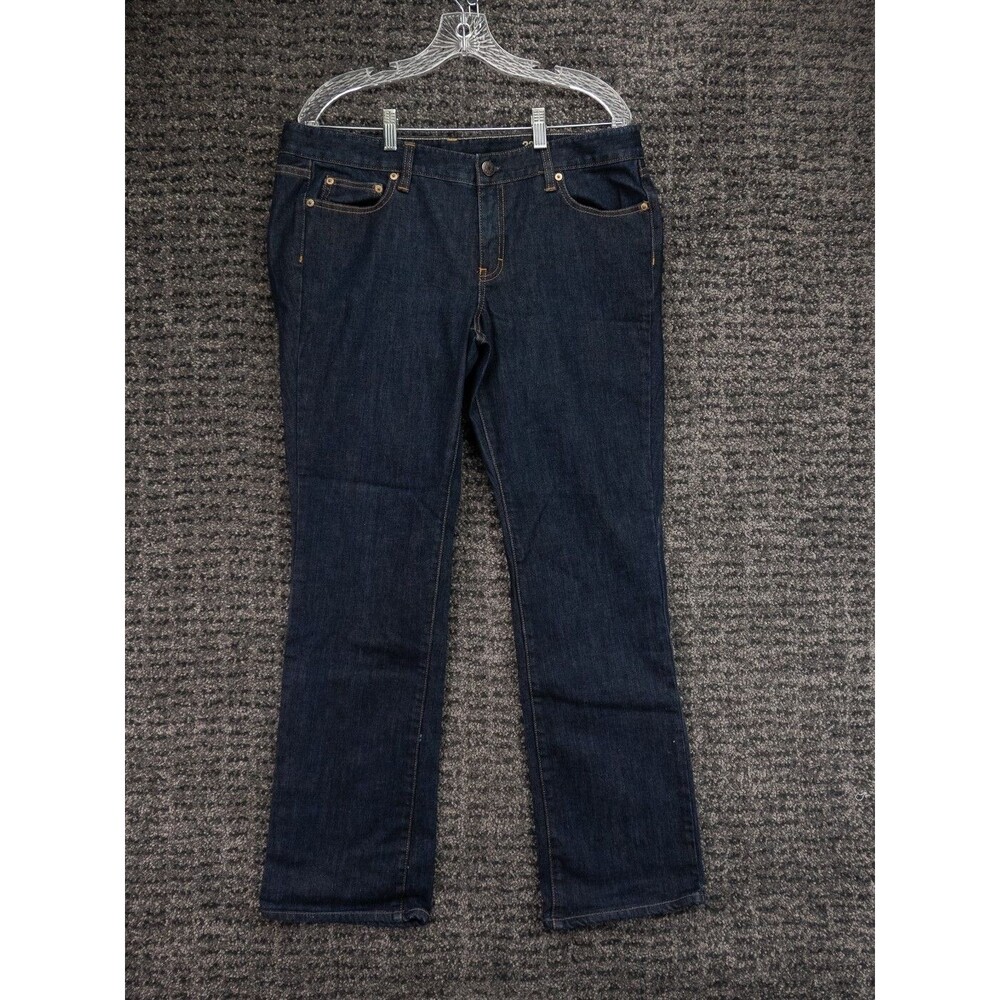J. Crew Jeans Womens 33R Actual 36x31.5 Blue Bootcut Stretch Denim Casual Preppy